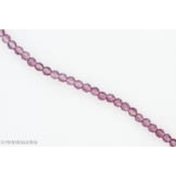 Kristallihelmi särmikäs pyöreä 4 mm, ametisti, n. 34 cm nauha