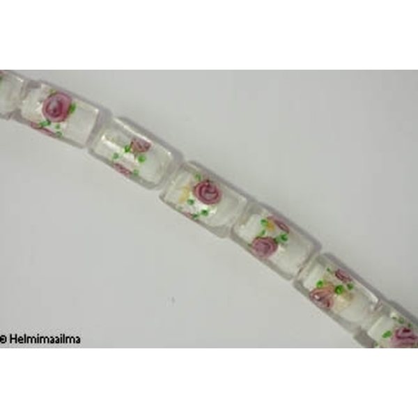 Hopeafoliohelmi kukalla putki 16x10 mm, valkoinen, 1 kpl