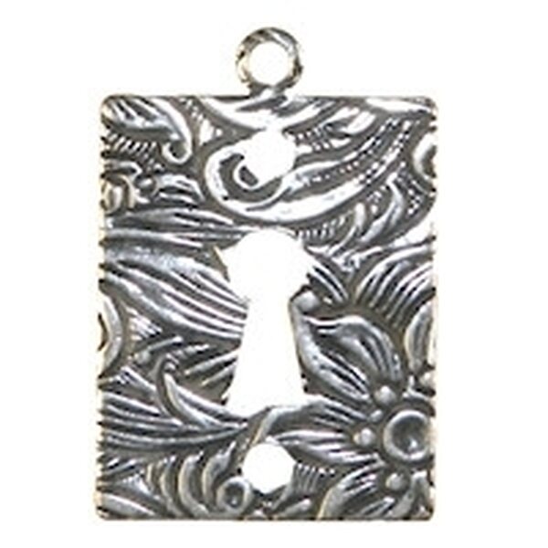 Trinity Brass Kukkakuvioinen lukkoriipus 14x20,5 mm, 1 kpl