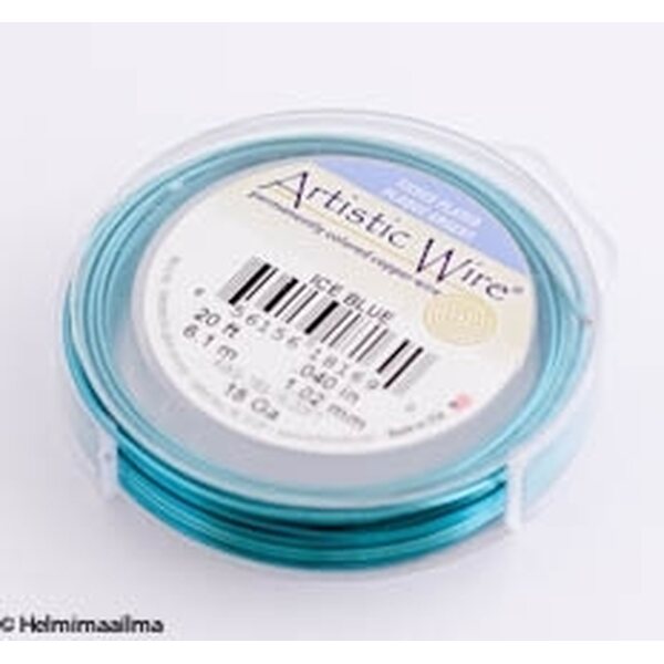 Artistic wire kuparilanka 1,02 mm (18 GA) jäänsininen, 6,1 m puola