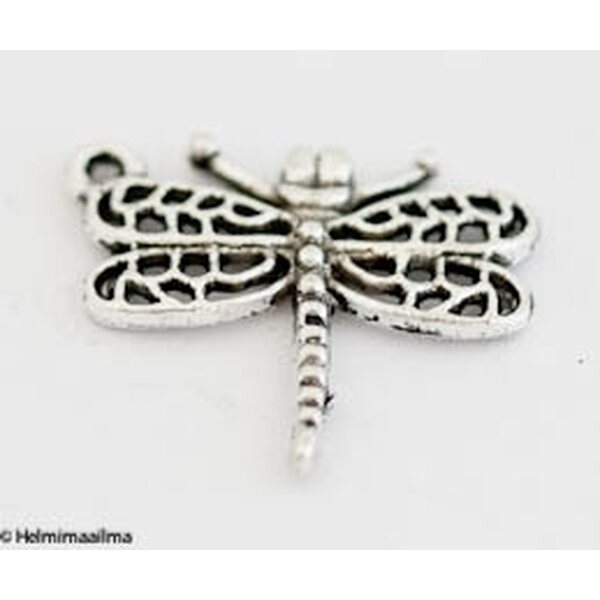 Riipus sudenkorento n. 23 x 20 mm antiikkihopea, 6 kpl