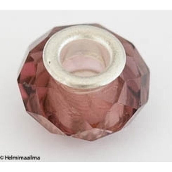 Pandora särmikäs lasihelmi 14 x 9 mm ametisti, 1 kpl
