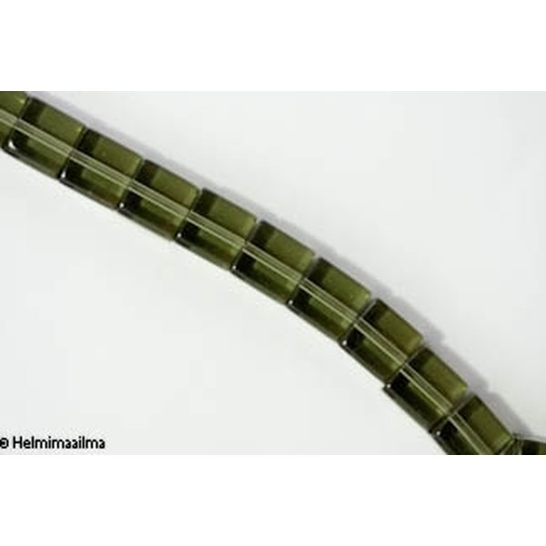 Kristallihelmi kuutio 10 mm, harmaa, n. 33 cm nauha