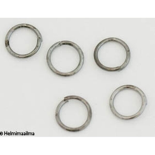 Välirengas avattava pyöreä 6 mm musta, 20 kpl