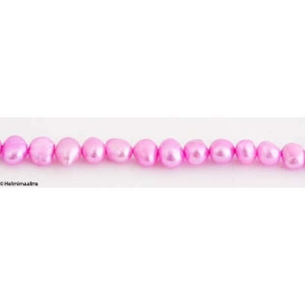 Makeanvedenhelmi pinkki nugetti 6-7 mm, n. 37 cm nauha