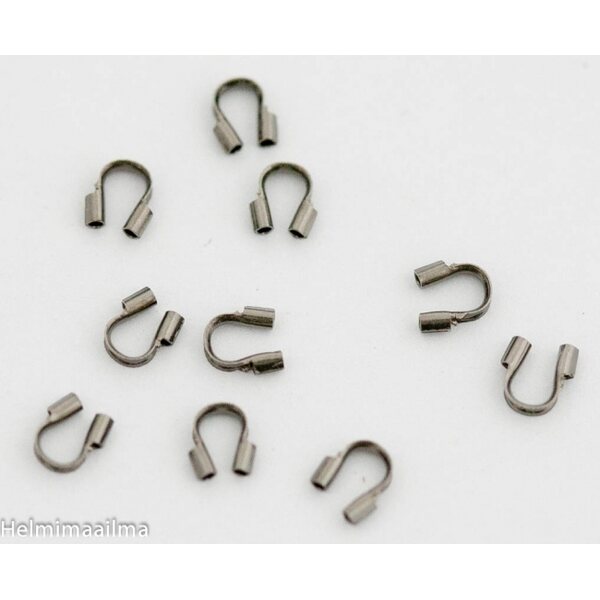 Vaijerinsuoja musta 5 x 4 mm, 20 kpl