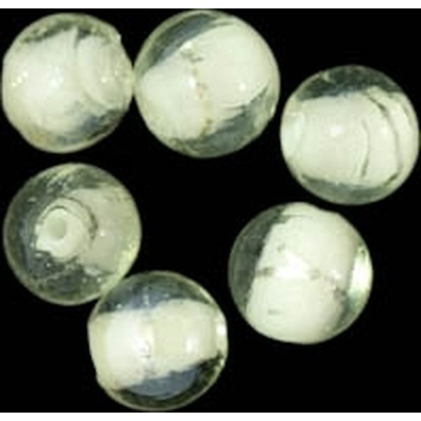 Hopeafoliohelmi pyöreä 16 mm AB-päällystetty, valkoinen, 1 kpl