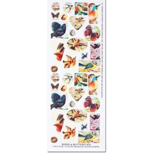 Paperikuvat / Collage sheet luonto, 1 arkki 10,5 x 28 cm