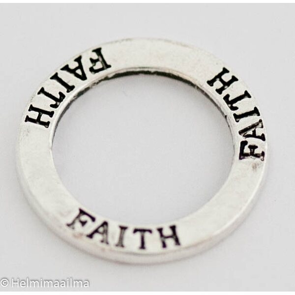 Metallihelmi rengas 22 mm, "FAITH", 1 kpl