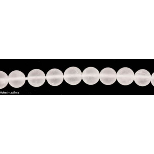 Vuorikristalli huurrettu pyöreä 10 mm, n. 39 cm nauha