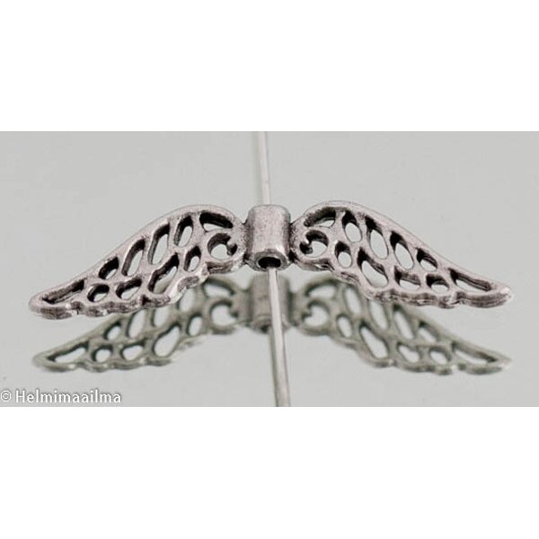 Metallihelmi enkelinsiipi 32 x 6 mm, 5 kpl