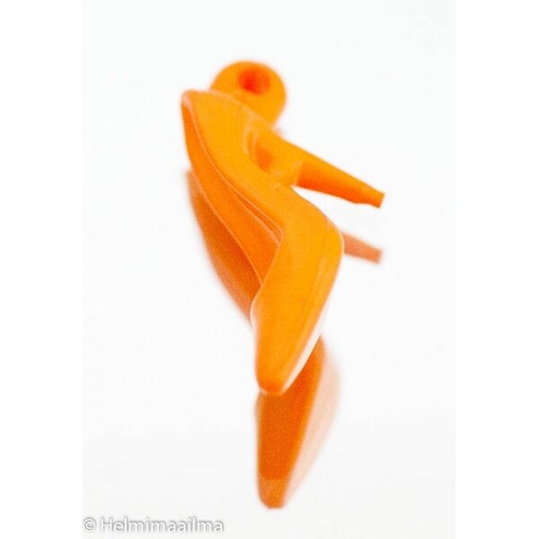 Akryyli riipus korkokenkä  vaalea oranssi n. 38 x 15 x 12 mm, 1 kpl
