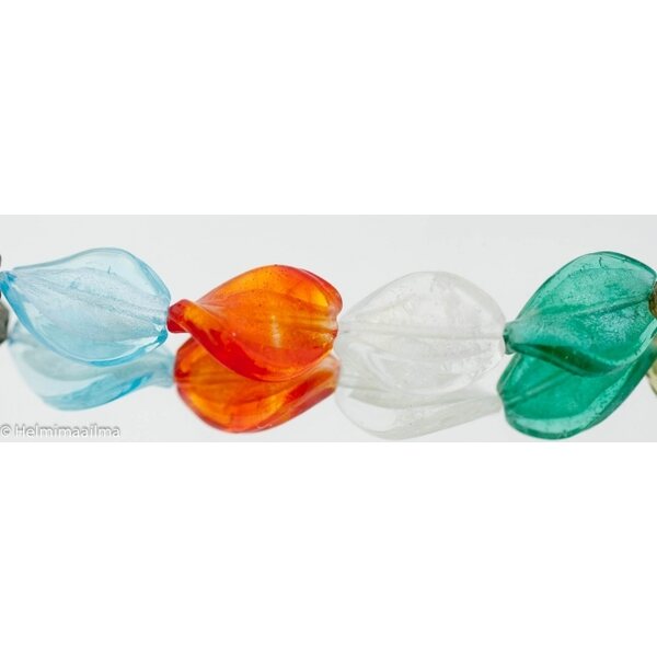 Hopeafoliohelmi twist vihreä n. 30 x 20 mm, 1 kpl