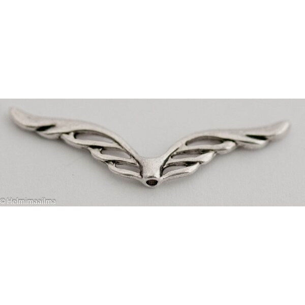Metallihelmi enkelinsiipi antiikkihopea 41 x 12 mm, 5 kpl