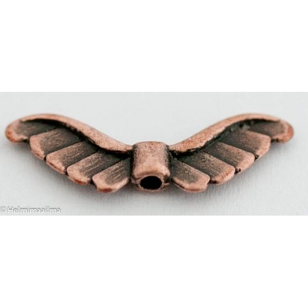 Metallihelmi enkelinsiipi kuparinvärinen 23,5 x 9 mm, 8 kpl