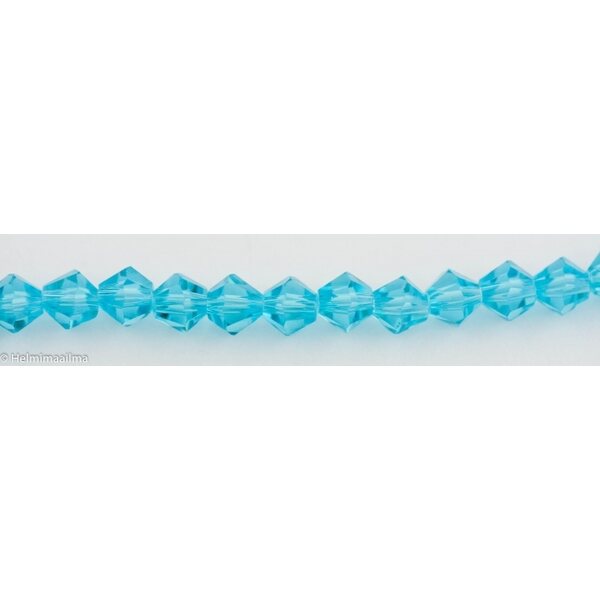 Kristallihelmi bicone 6 mm turkoosi, n. 29 cm nauha