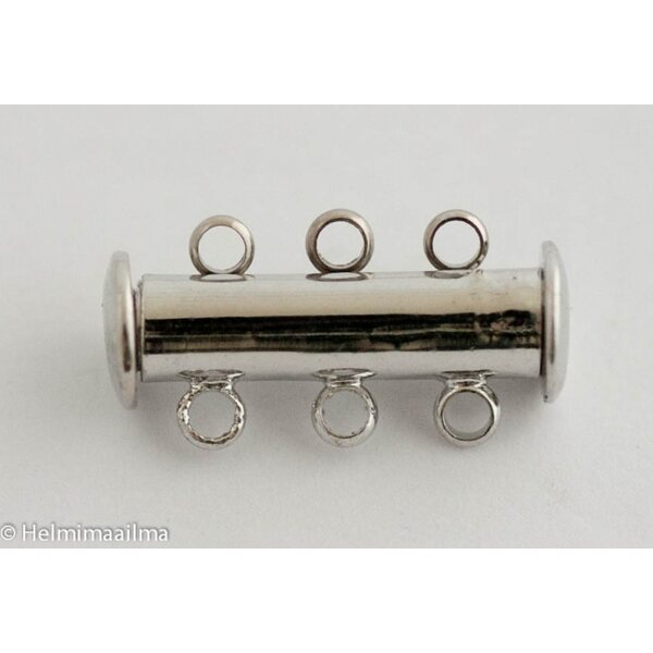 Magneettinen putkilukko 3-rivinen platinapäällystetty 20 x 6,5 mm, 1 kpl