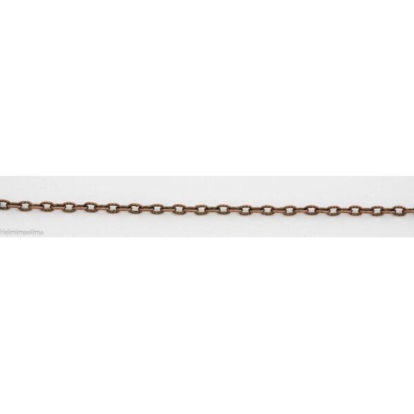 Ketju ovaali 4 x 3 mm kuparinvärinen, 1 metri