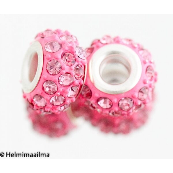 Pandora shamballahelmi pinkki 15 x 9 mm, 1 kpl