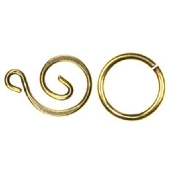 Trinity Brass Swirl kierteinen lukkosetti antiikkikulta, 1 kpl