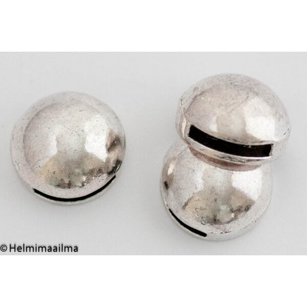 Metallihelmi tabletti puolipyöreä 17 mm antiikkihopea, 1 kpl