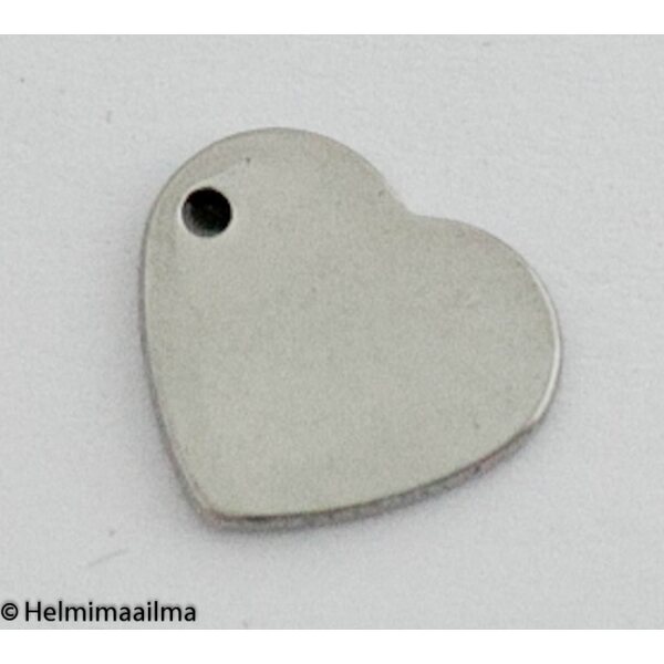 Riipus sydän ruostumaton teräs 11 x 10 mm, 10 kpl