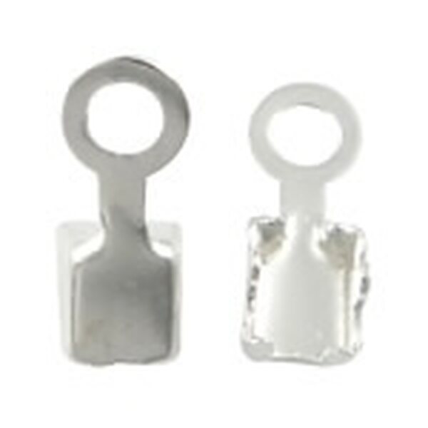 Ketjunpää 2 mm kristalliketjuun 2.5x7x2.7mm, sisämitta n. 2x2mm, 20 kpl