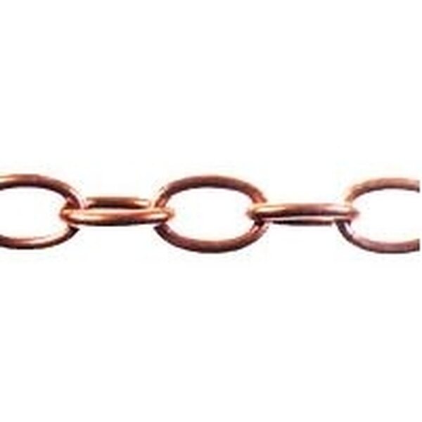 Trinity Brass Ovaali kaapeliketju 8x5,5 mm antiikkikuparoitu, 10 cm