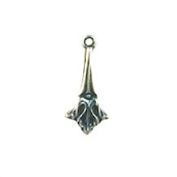 Trinity Brass Riipus 6,5 x 15 mmTrinity Brass pieni fleur-de-lis drop riipus 6,5 x 15 mm antiikkihopeoitu, 1 kpl