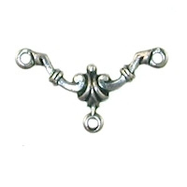 Trinity Brass Korulinkki Kezia 18 x 10 mm antiikkihopeoitu, 1 kpl