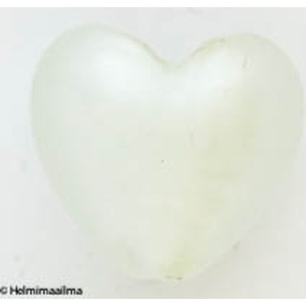 Hopeafoliosydän huurrettu valkoinen 20 mm, 1 kpl