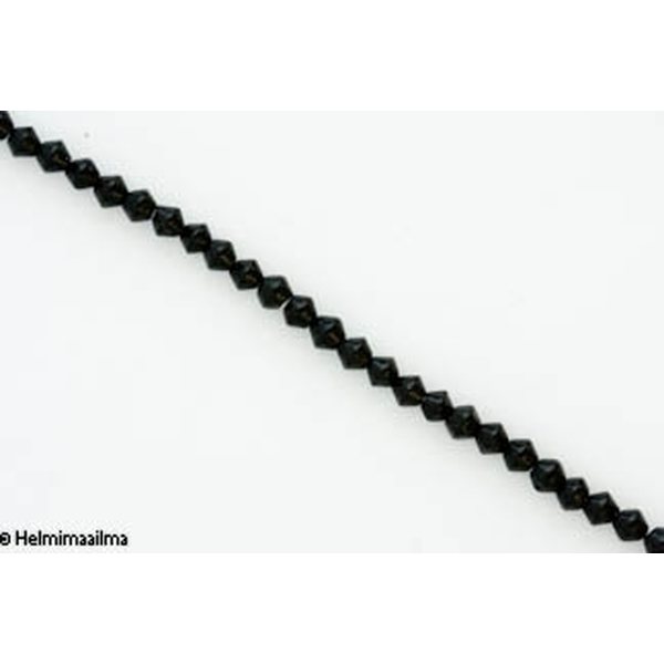 Kristallihelmi bicone 4 mm musta, n. 28 cm nauha