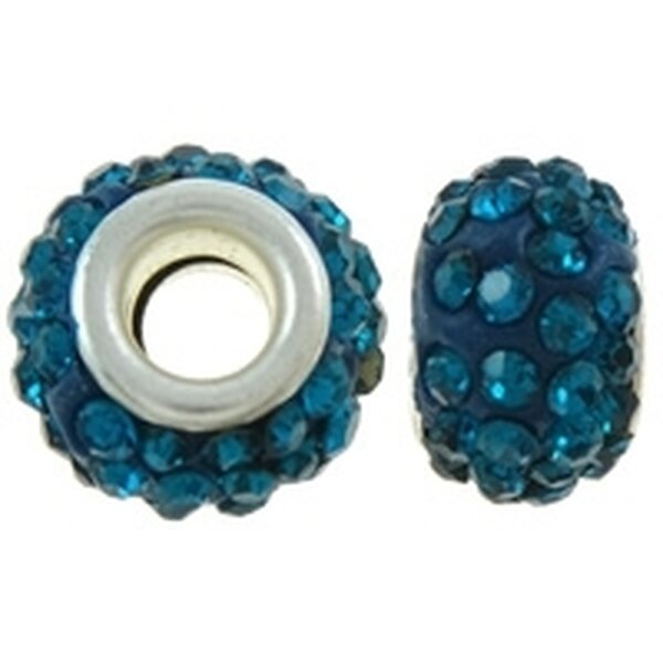 Pandora shamballahelmi tumma turkoosi/petrooli 13 x 8 mm, 1 kpl