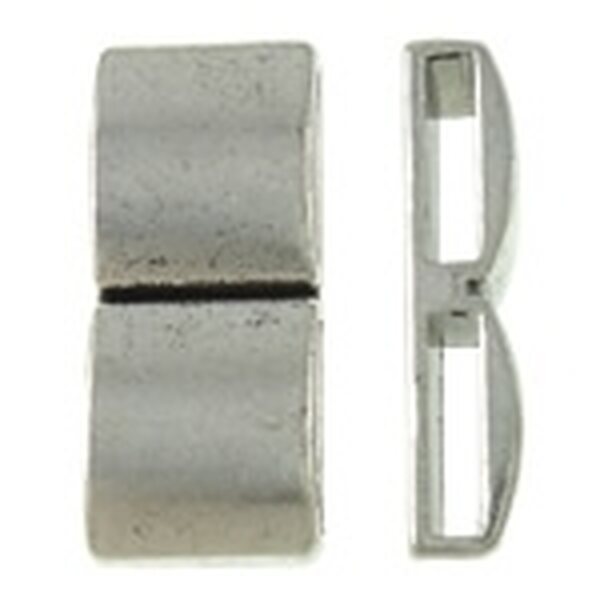 Metallihelmi korunjakaja nahkanauhalle 25 x 11 mm, 2 nauhalle, 2 kpl