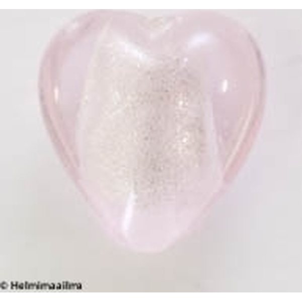Hopeafoliosydän 12 mm, vaaleanpunainen, 1 kpl