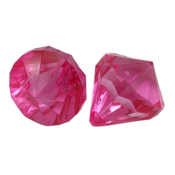 Akryyli riipus pisarahelmi vahva pinkki/fuksia 28 x 31 mm, 2 kpl