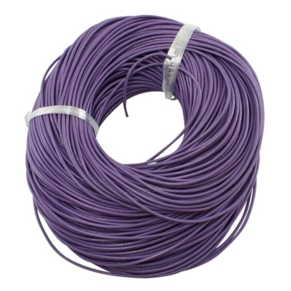 Nahkanyöri 1,5 mm pyöreä violetti, 1 metri