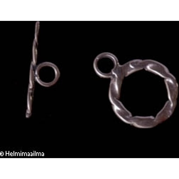 Salpalukko kierteinen, 11mm rengas, 15 mm salpa, 925 sterlinghopeaa, 1 pari