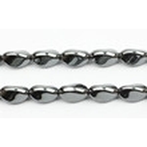 Hematiitti twist 8 x 12 mm 3-sivuinen, n. 40 cm nauha