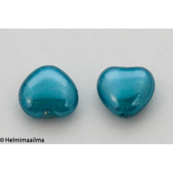 Tsekkiläinen helmiäislasisydän 8 x 8 mm petrooli, 10 kpl