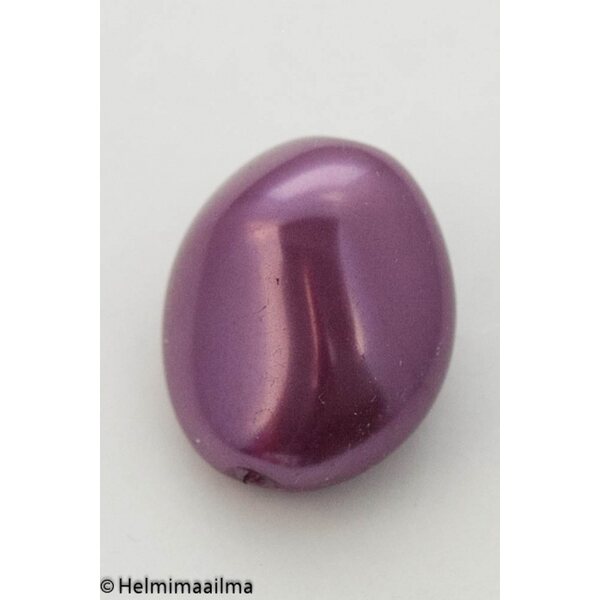 Estrela helmiäislasihelmi iso pallukka 24 x 20 x 12 mm, vaalea violetti, 1 kpl