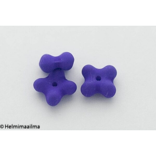 Estrela tsekkiläinen 4-apila lasihelmi 7 x 4 mm, violetti, 10 kpl