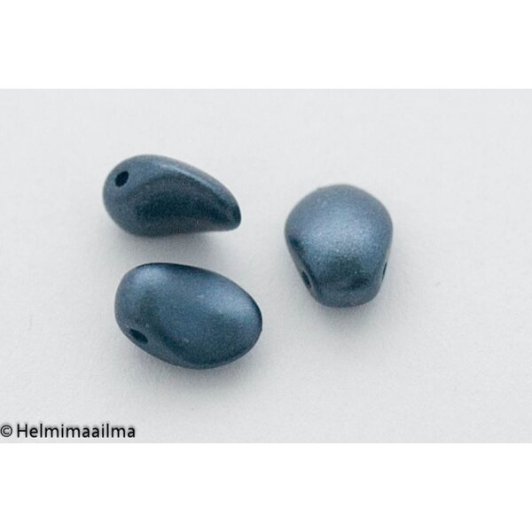 Estrela Tulppaanin terälehti helmiäislasihelmi yönsininen 8 x 6 mm, 10 kpl