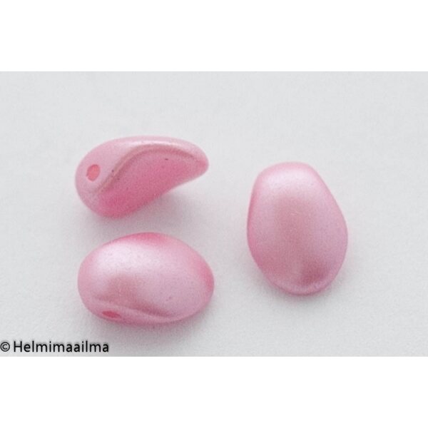 Estrela Tulppaanin terälehti helmiäislasihelmi vaaleanpunainen 8 x 6 mm, 10 kpl
