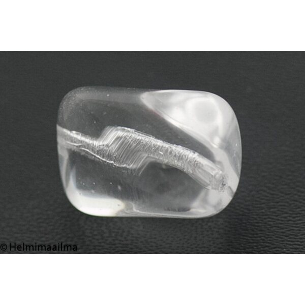 Estrela lasihelmi iso viistetty suorakulmio kirkas, n. 18x13x11 mm, 1 kpl