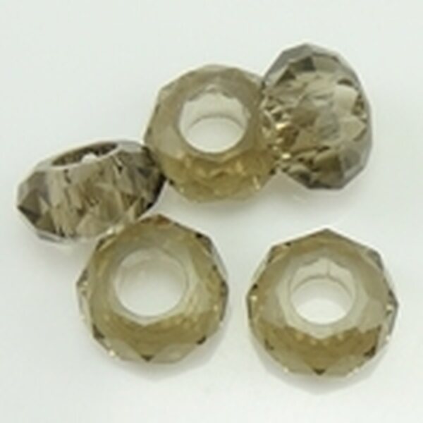 Pandora särmikäs lasihelmi 14 x 7 mm harmaa, 1 kpl