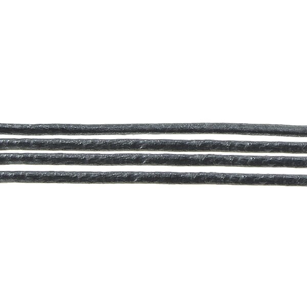 Nahkanyöri 1,5 mm pyöreä kiiltäväpintainen tummanharmaa, 1 metri