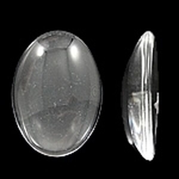 Lasikapussi kirkas soikea puolipyöreä 13 x 18 x 4 mm, 10 kpl