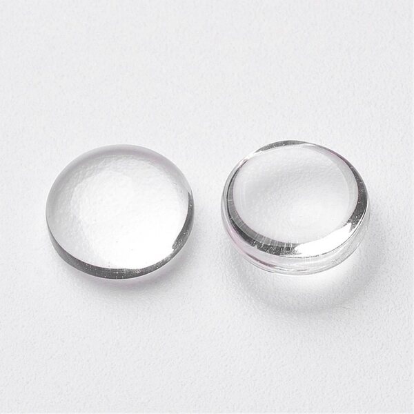 Lasikapussi kirkas puolipyöreä 8 mm (paksuus 3 mm), 5 kpl