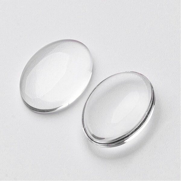 Lasikapussi kirkas ovaali 18x13x5mm, 10 kpl